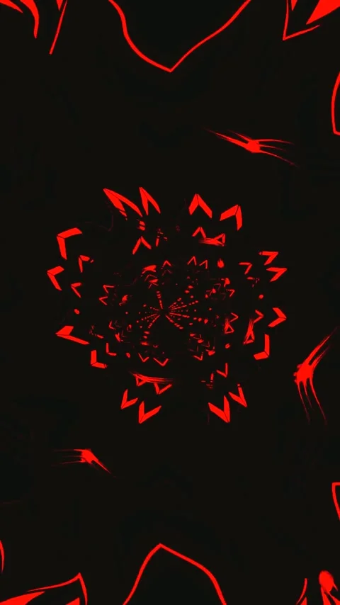 Seamless tunnel video vj loop screensaver with dynamic red patterns and swi.. Video stock 321573697