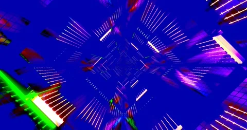 Seamless tunnel video vj loop screensaver with vibrant colors and dynamic m.. Stock Footage 321626152