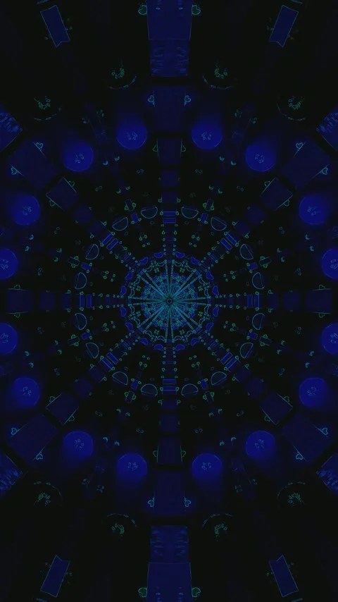 Seamless tunnel visual loop creating a mesmerizing depth effect with vivid .. Stock Footage 321268221