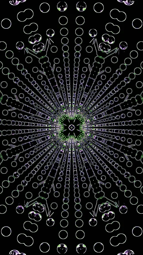 Seamless tunnel visualizer loop showcasing dynamic patterns of light and shap Stock Footage 321569988