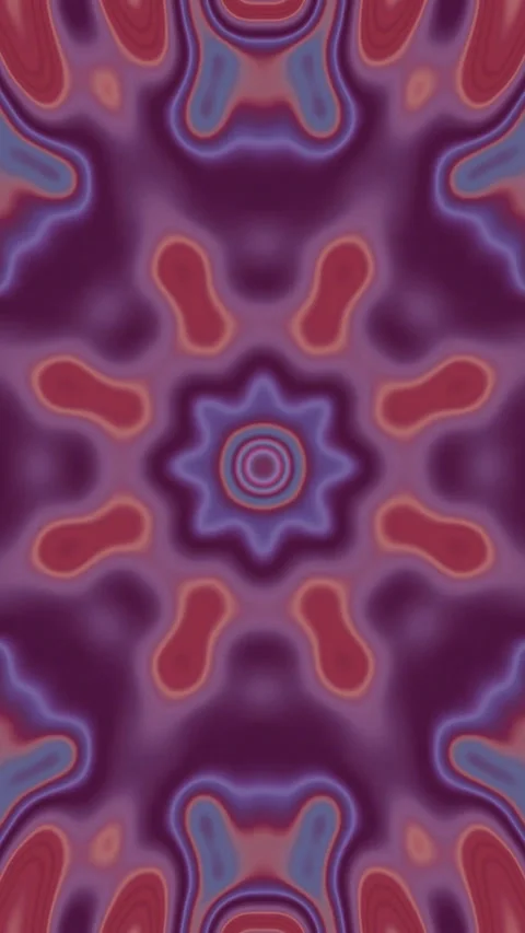 Seamless tunnel vj loop screensaver in pink and maroon colors with a floral.. Stock Footage 321563952