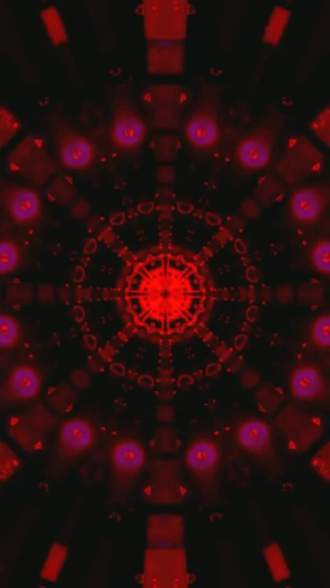 Seamless tunnel vj loop screensaver with dynamic red visuals for immersive .. Stock Footage 321566850