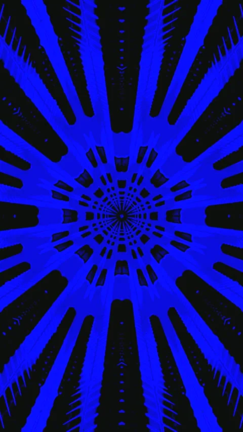 Seamless tunnel vj loop screensaver featuring abstract blue patterns Stock Footage 321567758