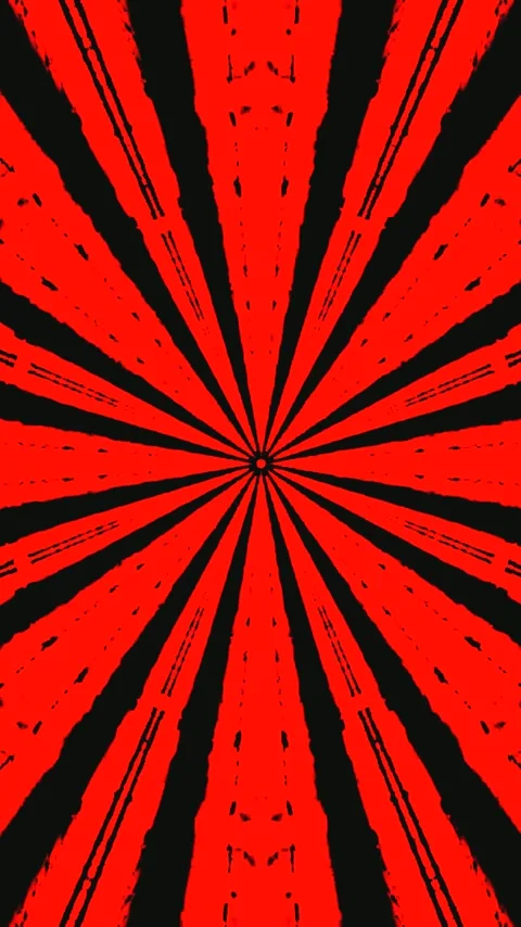 Seamless tunnel vj loop screensaver with red and black radial pattern for v.. Stock Footage 321572626