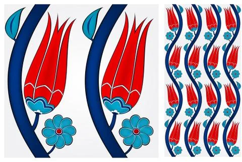 Seamless Turkish Tile Ilustración de archivo