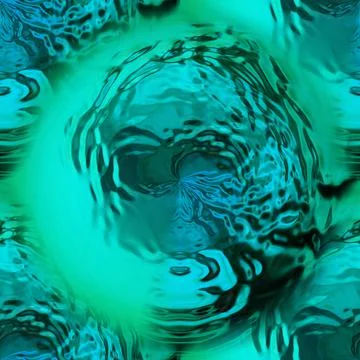Seamless turquoise background with liquid textures.  Stock Illustration