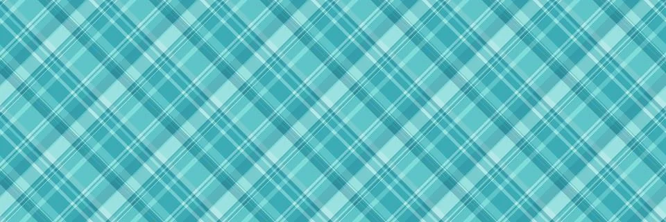 Seamless turquoise plaid pattern.  Elegant diagonal lines create a sophistica Stock Illustration