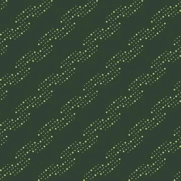 Seamless twisted diagonal pattern on a dark grassy green background Stock Illustration