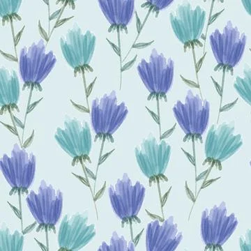 Seamless twotone colour flower pattern background , greeting card Stock Illustration