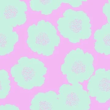 Seamless twotone colour flowers pattern background , greeting card or fabric Stock Illustration