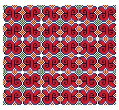 Seamless Ukrainian tile with infinity symbol Illustrazione stock