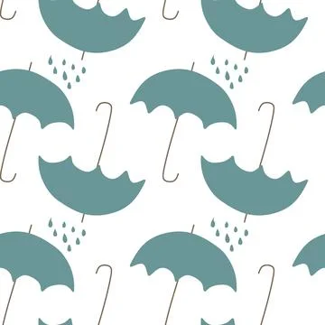 Seamless umbrella pattern.  Stock Illustration
