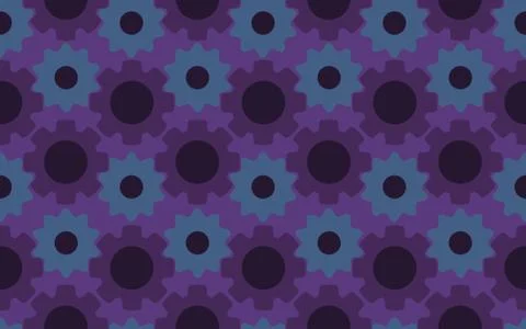 Seamless under construction abstract gears background pattern Illustrazione stock