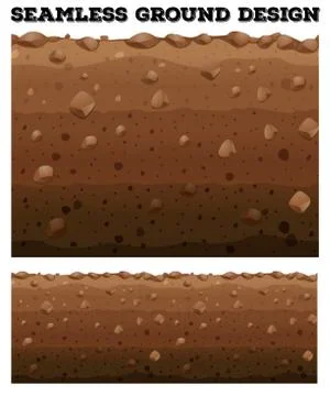 Seamless underground with different layers Stock Illustration
