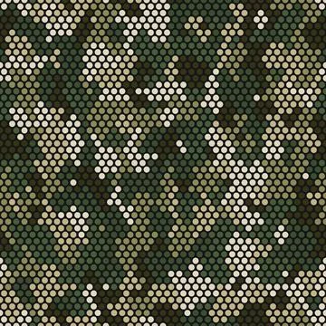 Seamless urban camouflage pattern. The pixel pattern in the foreground Stockillustratie