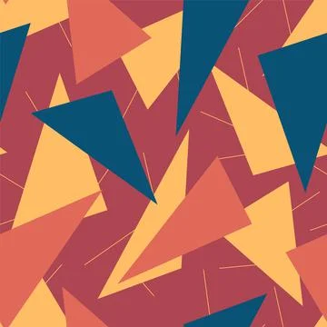 Seamless urban pattern with chaotic triangle shapes Illustrazione stock