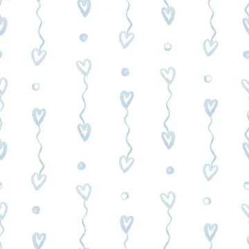 Seamless valentine day pattern background with blue heart , valentine card Illustrazione stock