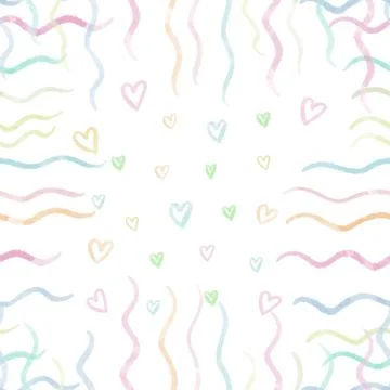 Seamless valentine day pattern background with heart and border , valentine c Stock Illustration