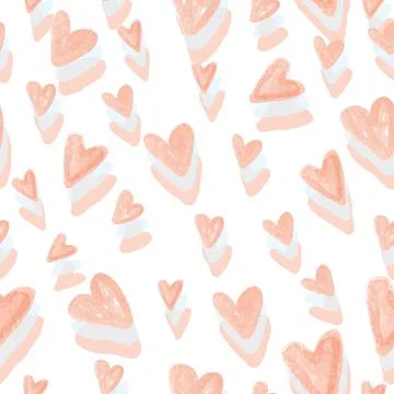 Seamless valentine day pattern background with  layer heart shape , valentine Stock Illustration