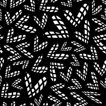 Seamless valentine day pattern on black background with stripe heart , valent Stock Illustration