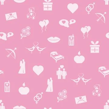Seamless valentine pattern Stock Illustration