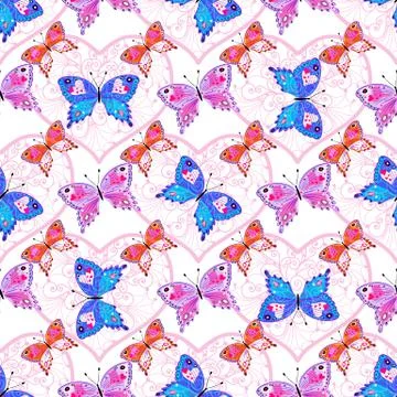 Seamless valentine pattern Stock Illustration
