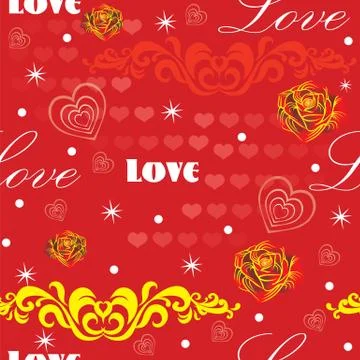 Seamless valentines day pattern Illustrazione stock