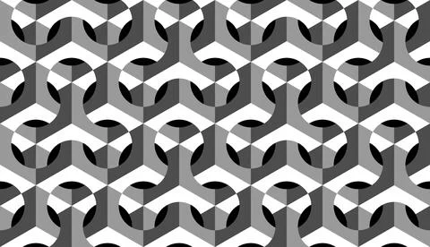 Seamless vector 3D pattern. Cubes. Optical illusions. Op Art. Stock Illustration