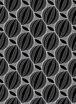 Seamless vector abstract geometric monochromatic modern pattern. Black, white Stock Illustration
