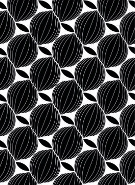 Seamless vector abstract geometric monochromatic modern pattern. Black, white Stock Illustration