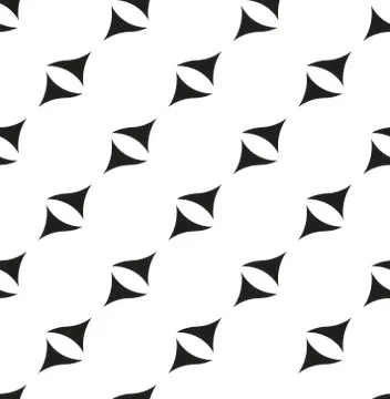 Seamless vector abstract geometric monochromatic modern pattern. Black, white Stock Illustration