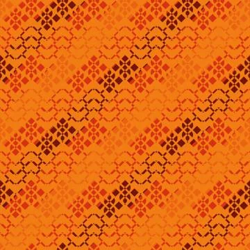 Seamless vector abstract geometric pattern in orange colors Stock-Illustration