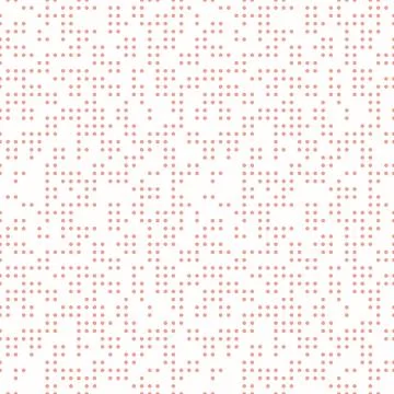 Seamless Vector Abstract Geometric Pattern With Pink Dots Stock Illustration