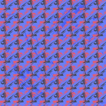 Seamless vector abstract geometry pattern with curved triangle elements イラスト素材