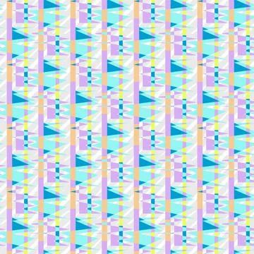 Seamless vector abstract geometry pattern with curved triangle elements Illustrazione stock