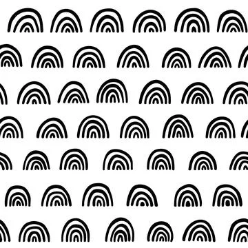 Seamless vector abstract hand drawn pattern Stock Illustration