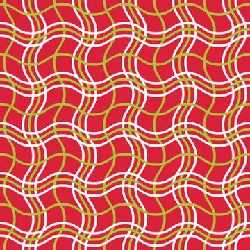 Seamless vector abstract pattern background. White and green wavy lines on a  스톡 일러스트