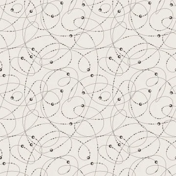 Seamless vector abstract pattern of curled lines Stock Illustration