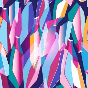 Seamless vector abstract pattern with different shapes Stock Illustration