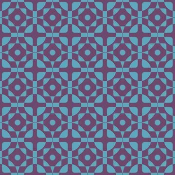 Seamless vector abstract pattern with geometric mosaic in blue and purple Stock Illustration