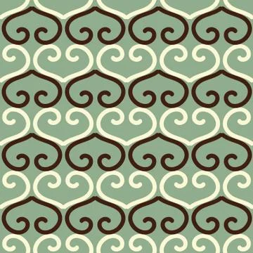 Seamless vector abstract pattern with heart shaped ornament Illustrazione stock