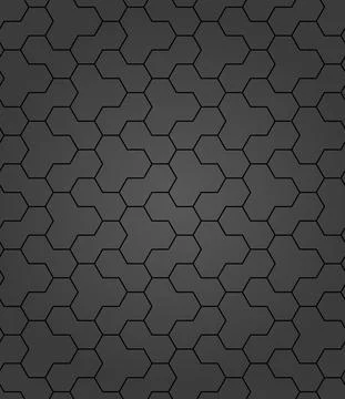 Seamless Vector Abstract Pattern With Hexagonal Shapes Stockillustratie