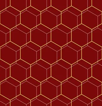 Seamless Vector Abstract Pattern With Hexagonal Shapes Stockillustratie