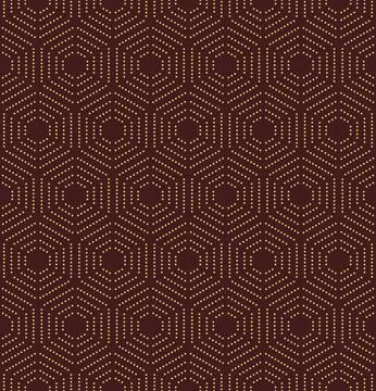 Seamless Vector Abstract Pattern With Hexagonal Shapes Stockillustratie