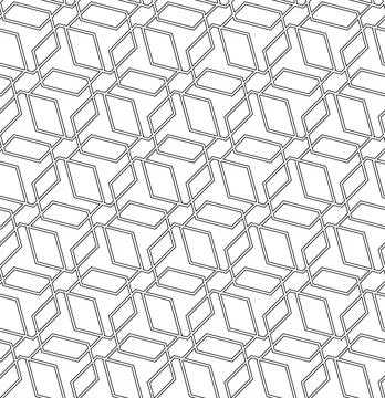 Seamless Vector Abstract Pattern With Hexagonal Shapes Stockillustratie