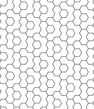 Seamless Vector Abstract Pattern With Hexagonal Shapes Stock Illustration