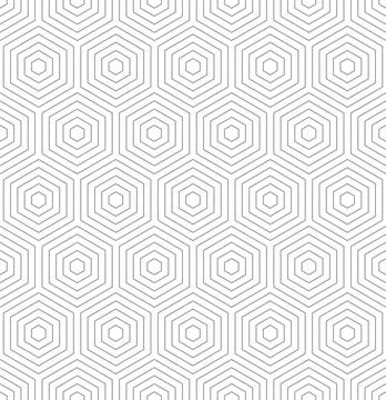Seamless Vector Abstract Pattern With Hexagonal Shapes Stockillustratie