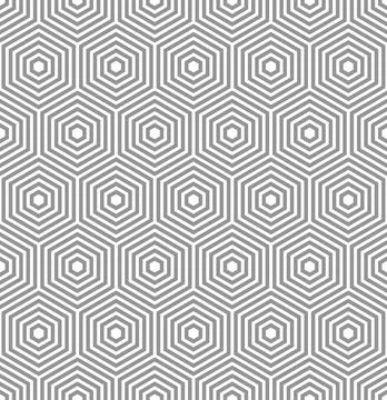 Seamless Vector Abstract Pattern With Hexagonal Shapes Stock Illustration