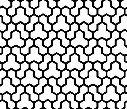 Seamless Vector Abstract Pattern With Hexagonal Shapes 스톡 일러스트