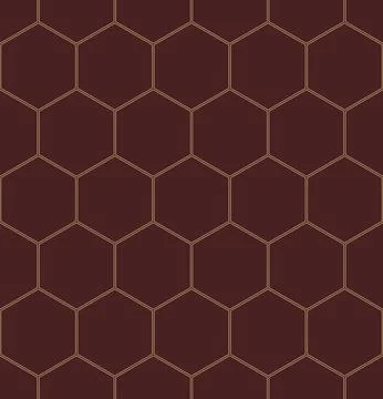 Seamless Vector Abstract Pattern With Hexagonal Shapes Stock Illustration